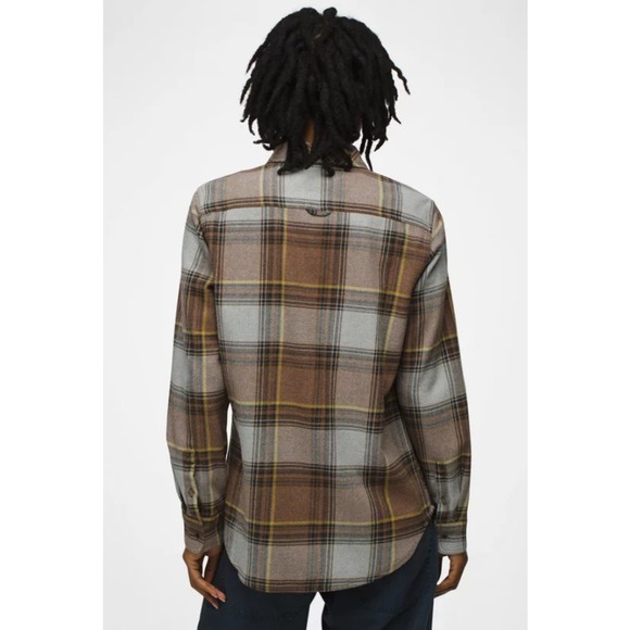 Prana Women's Earthbound Golden Canyon Flannel Long Sleeve Shirt Size S - Picture 2 of 8